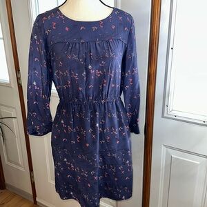 Madewell Silk Bird Pattern Dress